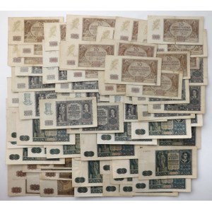 Duży zestaw banknotów okupacyjnych (88szt)