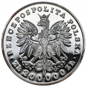 DUŻY Tryptyk 200.000 złotych 1990 Piłsudski