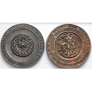 Medale, Sekcja Numizmatyczna PTAiN - Wrocław 1985-1986 - zestaw (2szt)