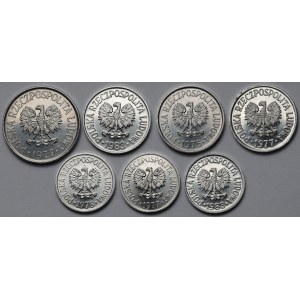 10-50 groszy 1975-1983 - mennicze - zestaw (7szt)