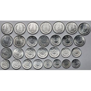 10-50 groszy i 1 złoty 1970-1988 - zestaw (29szt)