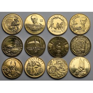 2 złote 1996-2003 - w tym Zamek Lidzbark Warmiński i Jelonek Rogacz - zestaw (12szt)