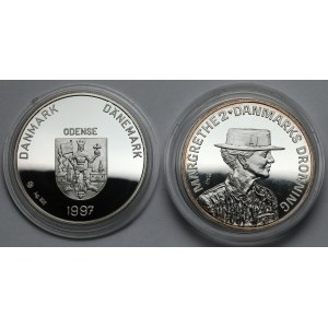 Dania, 200 kroner 1990 i 20 euro 1997 - zestaw (2szt)