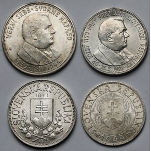 Słowacja, 10-50 korun 1939-1944 - zestaw (4szt)