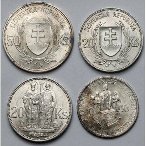 Słowacja, 10-50 korun 1939-1944 - zestaw (4szt)