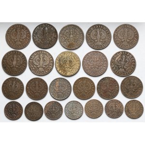 1-5 groszy 1923-1939 - zestaw (23szt)