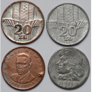 Falsyfikaty z epoki 10 i 20 złotych PRL - zestaw (4szt)