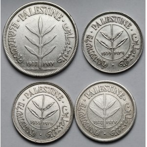 Palestyna, 50-100 mils 1927-1939 - zestaw (4szt)