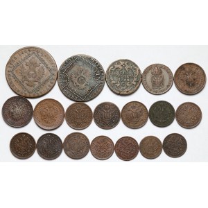 Austria, Monety miedziane - zestaw (19szt)
