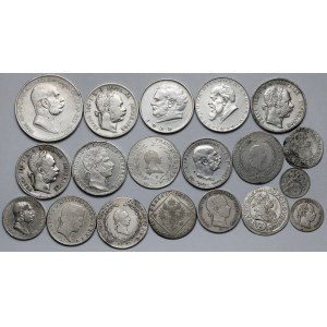 Austria, Monety srebrne - zestaw (19szt)