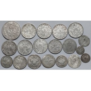 Austria, Monety srebrne - zestaw (19szt)