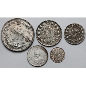 Iran, Monety srebrne - zestaw (5szt)