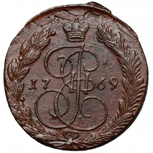 Rosja, Katarzyna II, 5 kopiejek 1769 EM, Ekaterinburg