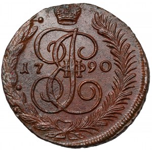 Rosja, Katarzyna II, 5 kopiejek 1790 AM, Anninsky