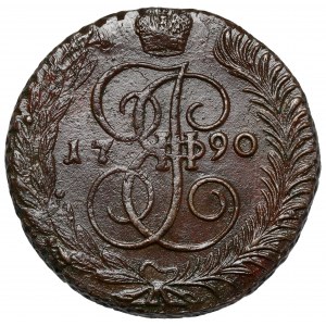 Rosja, Katarzyna II, 5 kopiejek 1790 AM, Anninsky