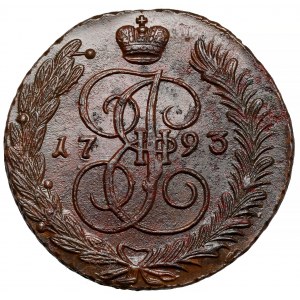 Rosja, Katarzyna II, 5 kopiejek 1793 AM, Anninsky