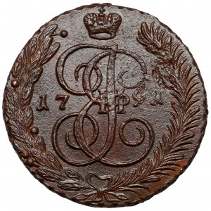 Rosja, Katarzyna II, 5 kopiejek 1791 AM, Anninsky