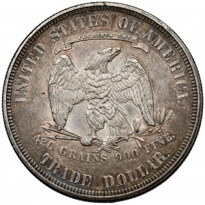 USA, Trade Dollar 1876, Philadelphia - rzadki i b.ładny