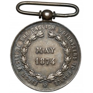Wielka Brytania, Medal, Pierwsza wizyta angielskich ochotników we Francji 1874