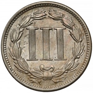 USA, 3 centy 1865, Philadelphia