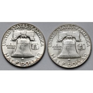 USA, 1/2 dolara 1951-1959, Philadelphia - zestaw (2szt)