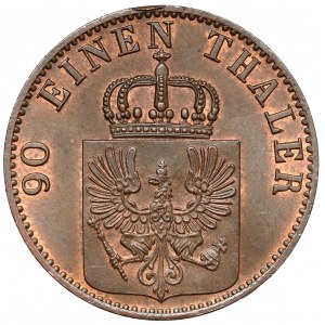 Prusy, Wilhelm I, 4 fenigi 1867-A, Berlin