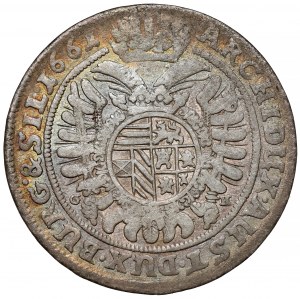Silésie, Léopold Ier, 15 krajcars 1661 GH, Wrocław