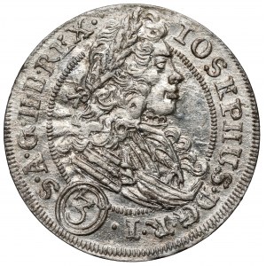 Śląsk, Józef I, 3 krajcary 1706 FN, Wrocław