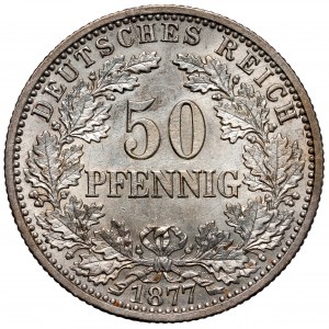 Prussia, 50 fenig 1877-B, Hannover