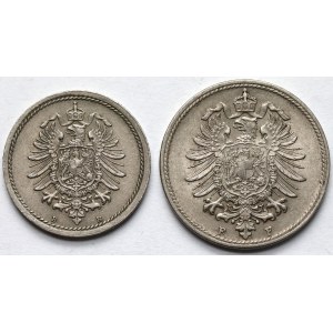 Niemcy, Prusy, 5-10 fenigów 1875-1876 - zestaw (2szt)