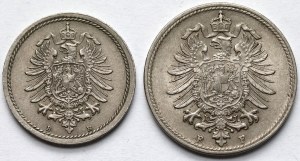 Allemagne, Prusse, 5-10 fenig 1875-1876 - set (2pcs)