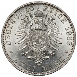 Prusy, Fryderyk III, 2 marki 1888-A, Berlin