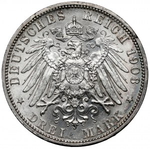 Prusse, 3 marques 1908-A, Berlin