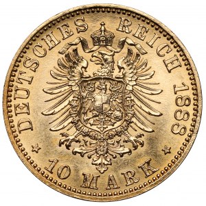 Prusse, Frédéric III, 10 marques 1888-A, Berlin