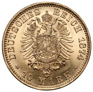 Prussia, 10 marks 1874-A, Berlin