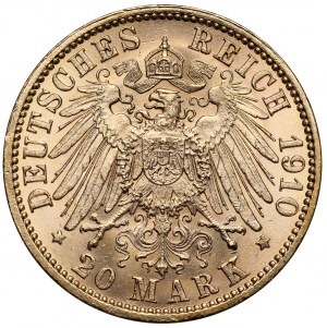 Prussia, 20 marks 1910-J, Hamburg