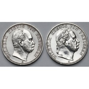 Prusy, Wilhelm I, Talar 1866-A, Berlin - zestaw (2szt)