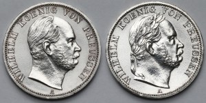 Prusse, Wilhelm I, Thaler 1866-A, Berlin - set (2pcs)