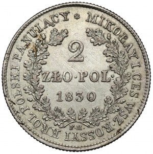 2 zloty polonais 1830 FH - dernier en date