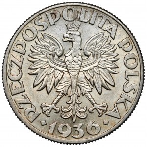 Żaglowiec 5 złotych 1936