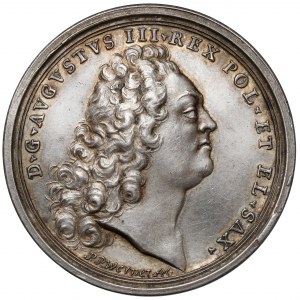 Auguste III Sas, médaille d'élection du roi de Pologne 1733