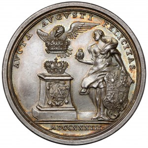 August III Sas, Medal wybór na króla Polski 1733