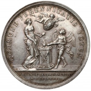 Francja, Ludwik XV, Medal zaślubinowy Marii Józefy z Ludwikiem Ferdynandem 1747