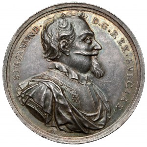 Szwecja, Medal z serii medali królów Arvida Karlsteena (~1700) - Zygmunt III Waza