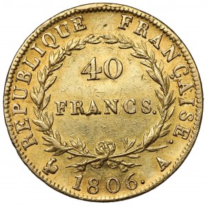 Francja, Napoleon I, 40 franków 1806-A, Paryż