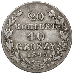 20 kopiejek = 40 groszy 1843 MW, Warszawa - b.rzadkie