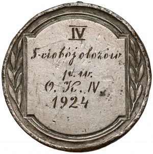Medal 1924 - 4th place in the O.K.IV pentathlon.