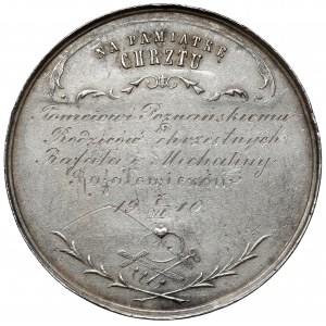 Medal chrzcielny SREBRO - Na pamiątkę chrztu - odlewany
