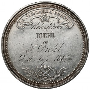 Medal chrzcielny SREBRO - Na pamiątkę chrztu - G. Majnert