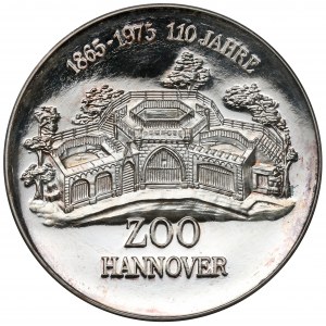 Niemcy, Medal SREBRO 110-lecie ZOO w Hannover 1865-1975
